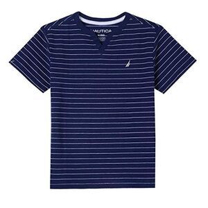 Nautica Boys' Short Sleeve Striped V-Neck T-Shirt
